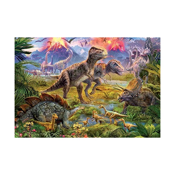 Educa - 15969 - Puzzle Classique - Rencontre Entre Dinosaures - 500 Pièces