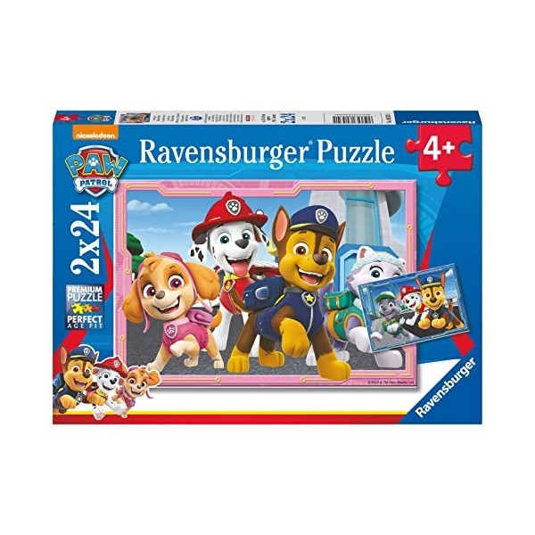 Ravensburger - Puzzle Enfant - Puzzles 2x24 p - Les chiens héros / PatPatrouille - Dès 4 ans - 80534