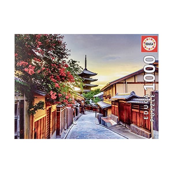 Educa - Puzzle de 1000 pièces pour Adultes | Pagode Yasaka, Kyoto, Japon. Comprend Fix Puzzle Tail pour laccrocher Une Fois 