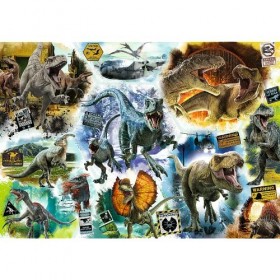 Trefl 1000 éléments Cassetête, Amusement, Casse Puzzle, 10727, Jurassic World : Dominion, sur la Piste des Dinosaures