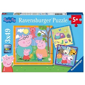 Ravensburger - Puzzle Enfant - Puzzles 3x49 p - La famille et les amis de Peppa Pig - Dès 5 ans - 05579
