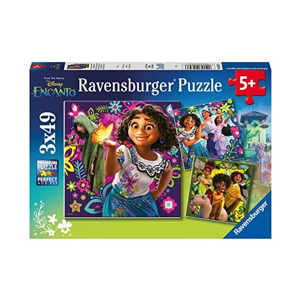 Ravensburger - Puzzle pour enfants - 3x49 pièces - La magie dEncanto / Disney Encanto - Dès 5 ans - Puzzle de qualité supéri