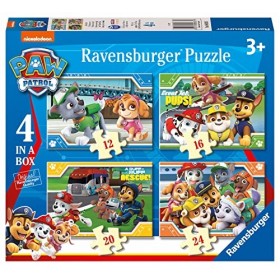 Boîte de 4 Puzzles Ravensburger Pat’Patrouille 12, 16, 20 Et 24 Pièces Exclusivité sur Amazon