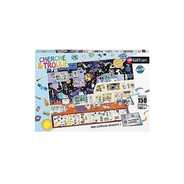 Nathan - Puzzle enfants - 150 pièces - Dans lespace Cherche et trouve - Fille ou garçon dès 7 ans - Puzzle de qualité supé