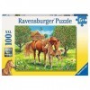 Ravensburger - 10577 9 - Puzzle - Chevaux Au Pré - 100 Pièces