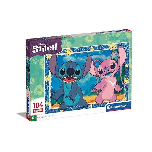 Clementoni- Stitch Puzzle, 27573, Multilingue
