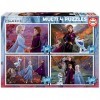 Educa - MultiPuzzles La Reine des Neiges. 4 Puzzles Progressifs pour Enfants. Recommandé à partir de 5 Ans 18640 