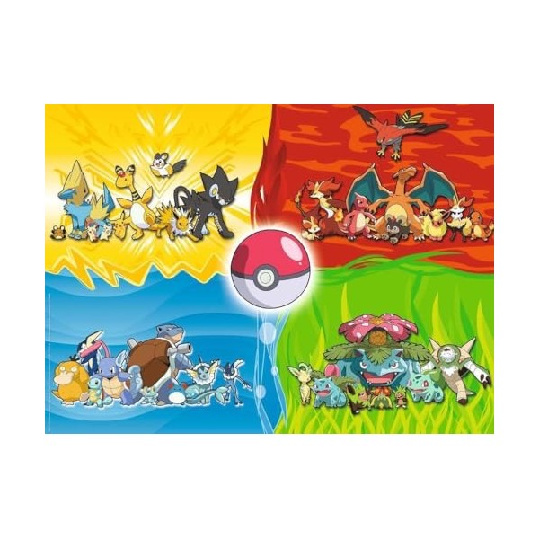 Ravensburger - Puzzle Enfant - Puzzle 150 p XXL - Les différents types de Pokémon - 10035