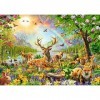 Ravensburger - Puzzle pour enfants - 200 p XXL - Famille de cerfs et autres animaux - Dès 8 ans - Puzzle de qualité supérieur