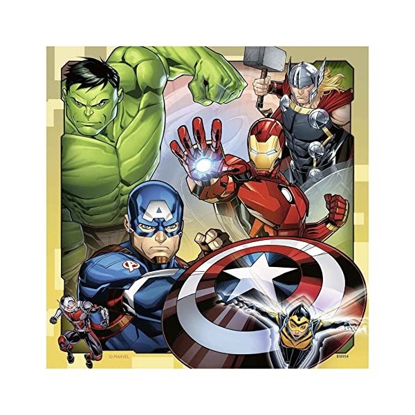 Ravensburger - Puzzle Enfant - Puzzles 3x49 p - Les puissants Avengers - Marvel - Dès 5 ans - 08040