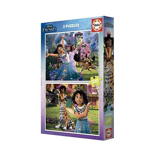 Educa - 2 Puzzles De 100 Pièces pour Enfants | Disney Encanto, Puzzle pour Enfants Casse-tête pour Développement, Agilité Et