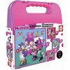 Educa - Disney Mickey Top Départ Malette Puzzles Progressifs Minnie et The Happy Helpers 12-16-20-25 , 17638, Cranberry