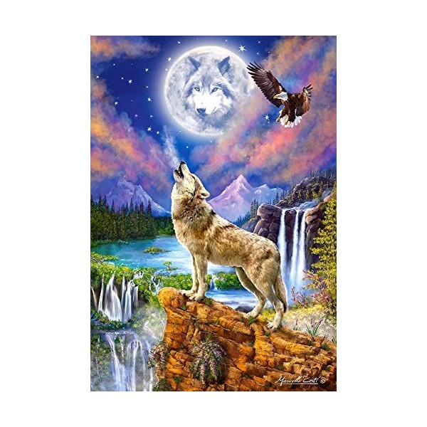 Castorland Hobby Puzzle panoramique Nuit du Loup 1500 pièces, 151806-2, Multicolore