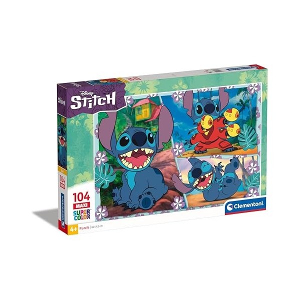 Clementoni- Stitch Puzzle, 23776, Black