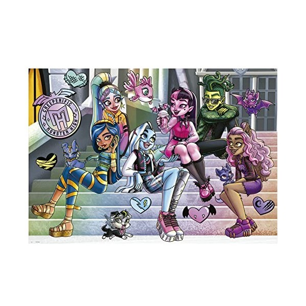 Educa - Puzzle de 1000 pièces pour Adultes et Les Images de Monster High, Mesures: 68 x 48 cm, Comprend cola Fix Puzzle, à pa