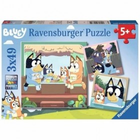Ravensburger - Puzzle pour enfants - 3x49 pièces - Les aventures de Bluey ! - Dès 5 ans - Puzzle de qualité supérieure - 3 po