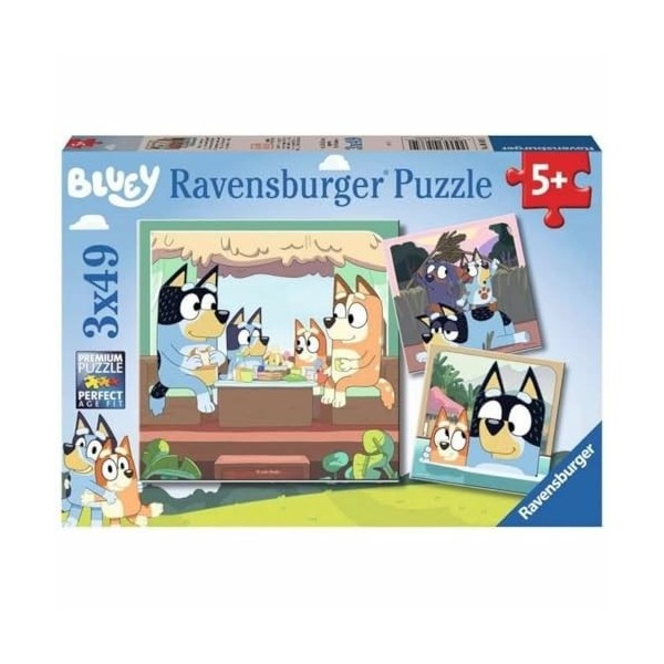 Ravensburger - Puzzle pour enfants - 3x49 pièces - Les aventures de Bluey ! - Dès 5 ans - Puzzle de qualité supérieure - 3 po