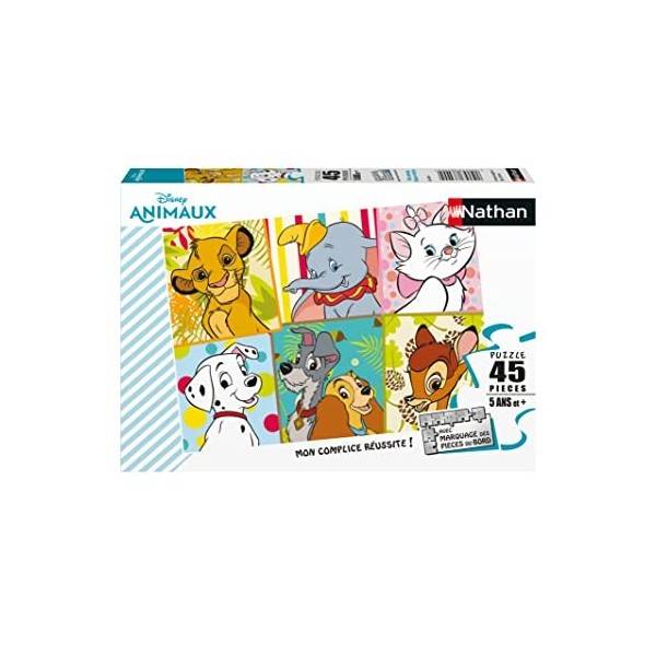 Nathan - Puzzle Enfant - 45 pièces - Mes animaux Disney préférés - Fille ou garçon dès 5 ans - Puzzle de qualité supérieure -