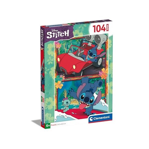 Clementoni- Stitch Puzzle, 27571, Multilingue