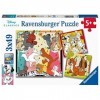 Ravensburger - Puzzle Enfant - Puzzles 3x49 p - Samuser avec les animaux Disney - Dès 5 ans - 05155