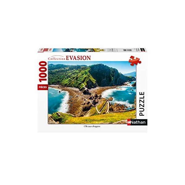 Nathan - Puzzle Adulte - Puzzle N 1000 p - Lîle aux dragons - Adultes et enfants à partir de 14 ans - Puzzle Premium de qual