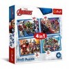 Trefl- Avengers 4 in 1 Puzzle