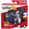 Lot de 2 figurines de combat Pokémon Mew et Mewtwo de luxe prêtes à lemploi