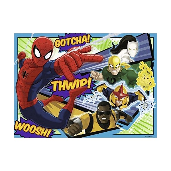 Ravensburger Marvel Ultimate Spider-Man 4 puzzles dans une boîte 12, 16, 20, 24 pièces 
