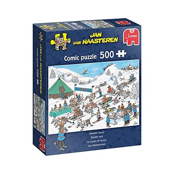 JUMBO renne-500 Jan Van Haasteren-La Course de Rennes-Puzzle de 500 pièces Humoristique-Adultes, 20051, Multicolore, 49x35cm