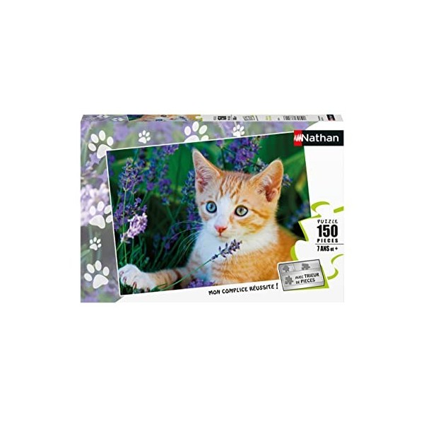 Nathan - Puzzle Enfant - 150 pièces - Chaton roux dans la lavande - Pour enfants Garçon ou fille dès 7 ans - Puzzle de qualit