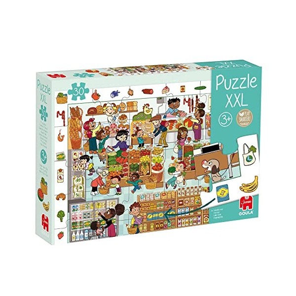 Goula Puzzle XXL - Un jour au marché - 30 pièces - Puzzle enfant grand format - A partir de 3 ans