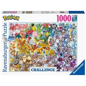 Ravensburger - Puzzle Adulte - Puzzle 1000 p - Pokemon - Challenge Puzzle - 15166