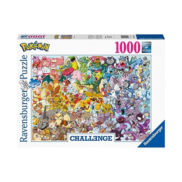 Ravensburger - Puzzle Adulte - Puzzle 1000 p - Pokemon - Challenge Puzzle - 15166
