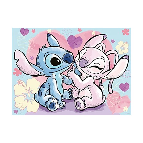 Nathan - Puzzle 500 pièces - Stitch & Angel - Adultes et enfants dès 12 ans - Puzzle de qualité supérieure - Encastrement par