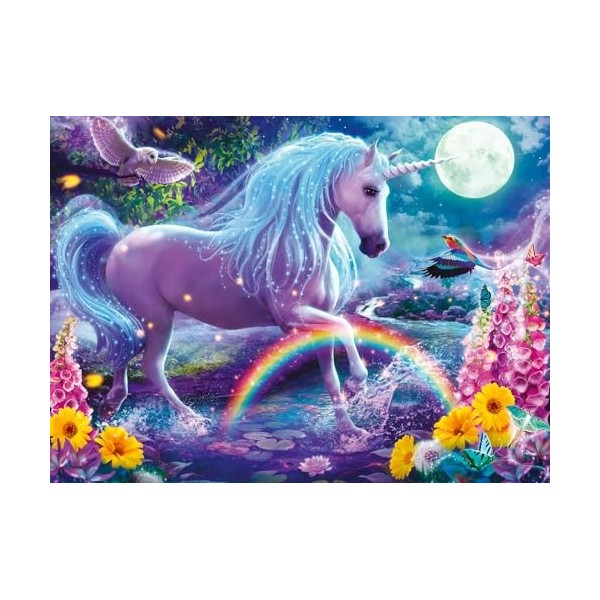 Ravensburger - Puzzle Enfant - Puzzle 100 p XXL - Licorne scintillante Collection Paillettes - Dès 6 ans - 12980