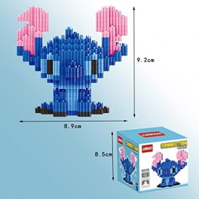 Sykerout Blocs de Construction Lilo & Lilo, Ensemble de Mini Briques de Dessin animé Stitch, Particules de Plastique, Jouets 