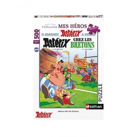 Nathan - Puzzle 500 pièces - Astérix chez les Bretons - Adultes et enfants dès 10 ans - Puzzle de qualité supérieure - Collec