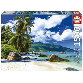 Educa - Puzzle de 1500 pièces pour Adultes | Seychelles. Mesure : 85 x 60 cm. Comprend Fix Puzzle Tail pour laccrocher Une F