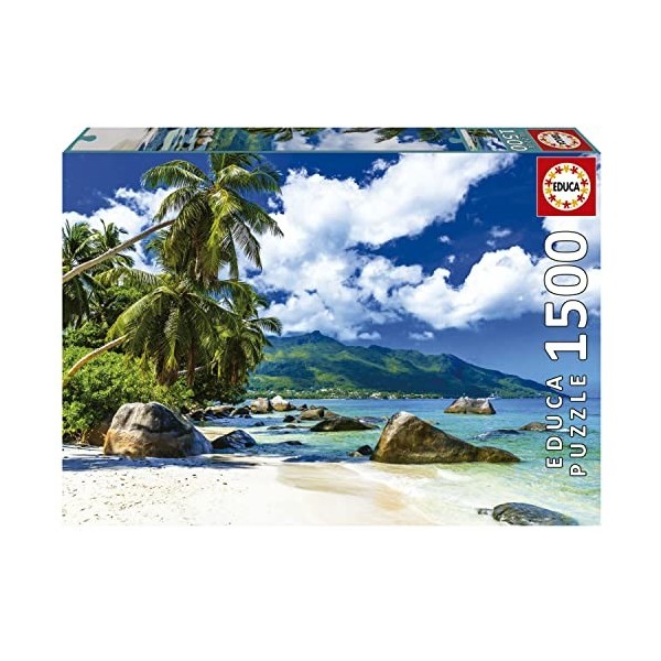 Educa - Puzzle de 1500 pièces pour Adultes | Seychelles. Mesure : 85 x 60 cm. Comprend Fix Puzzle Tail pour laccrocher Une F