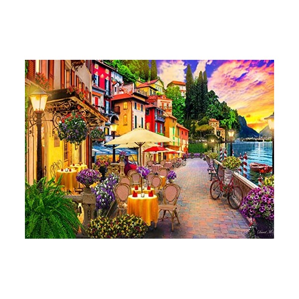 Lake Como Puzzle 1000 Pieces Varenna Village of Lovers Puzzle 1000 Pièces Adultes Idée Cadeau