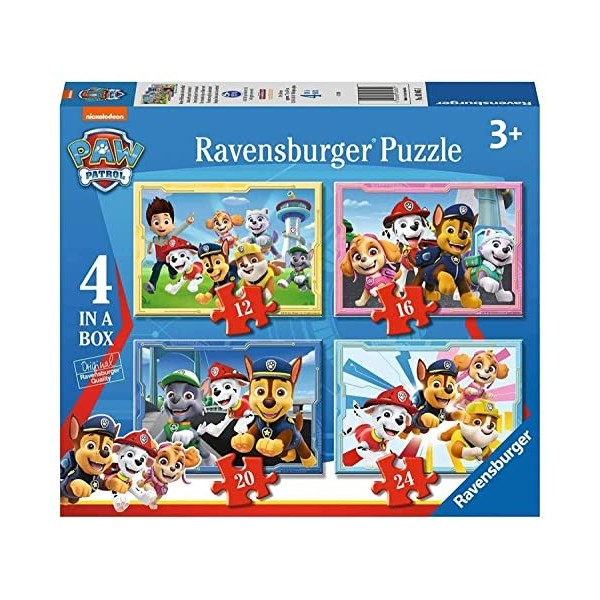 Ravensburger- Paw Patrol 4 Puzzle en boîte, 03065 1, Multicolore