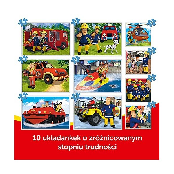 Sam Le Pompier Puzzle 10 en 1 Puzzle pour Enfants 