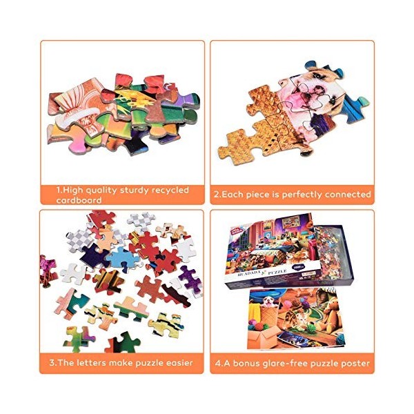 Mischievous Pets Puzzle 1000 Pieces Fun Dogs Cats Puzzle 1000 Pièces Adultes Idée Cadeau