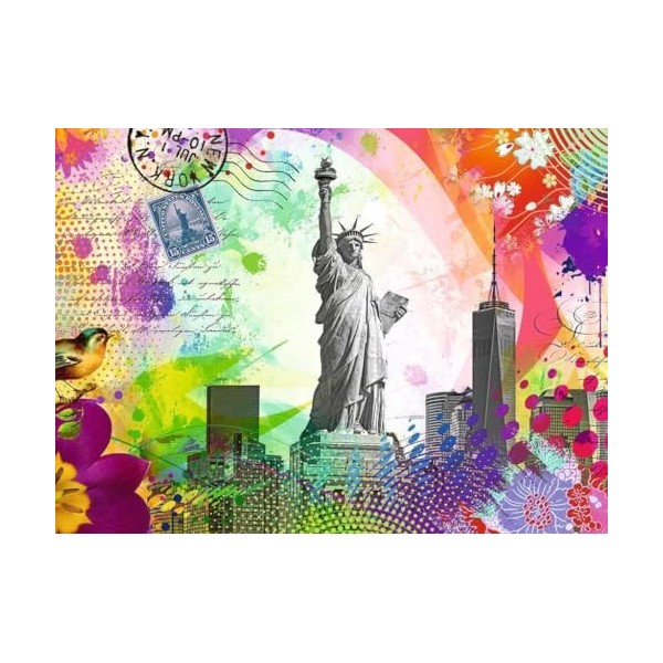 Ravensburger - Puzzle Adulte - Puzzle 500 pièces - Carte postale de New York - Adultes et enfants dès 12 ans - Puzzle de qual