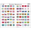 Larsen L2 Puzzle des Drapeaux, édition Français, Puzzle Cadre avec de 80 pièces