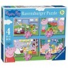 Ravensburger Boîte de 4 puzzles pour enfant à partir de 3 ans - Peppa Pig 6958 12, 16, 20, 24 pièces 