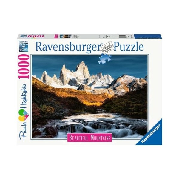 Ravensburger Puzzle Adulte 1000 p - Le Fitz Roy, Patagonie Puzzle Highlights - Adultes, enfants dès 14 ans - Puzzle de qual