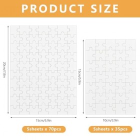 Bekecidi 10 Feuilles de Puzzle par Sublimation, Puzzle Vierge, Puzzle à Peindre, Puzzle Inscriptible pour Créer Vos Propres P