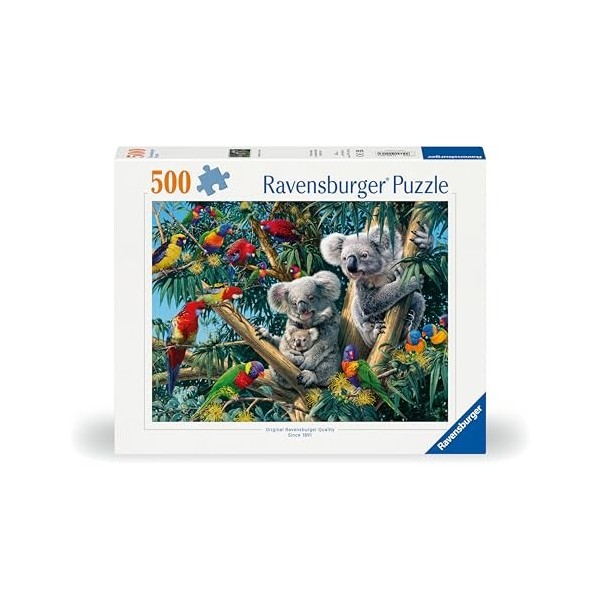 Ravensburger 12000206 Koalas dans larbre, 500 pièces, pour Adultes et Enfants à partir de 10 Ans, Puzzle avec Motif Animal