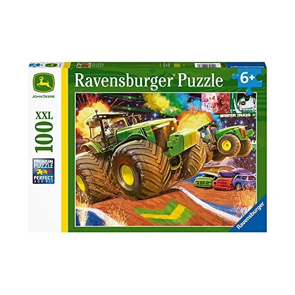 Ravensburger - Puzzle Enfant - Puzzle 100 p XXL - Grandes roues / John Deere - 12983